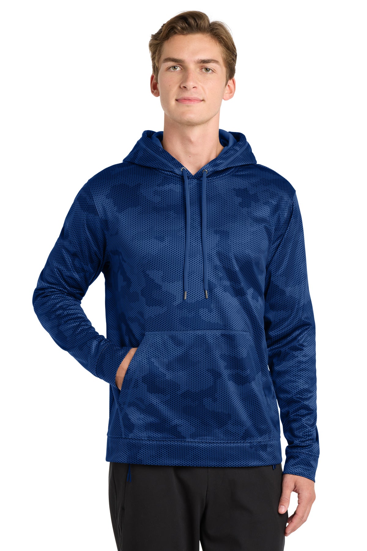 Sport-Tek® Sport-Wick® CamoHex Fleece Hooded Pullover. ST240