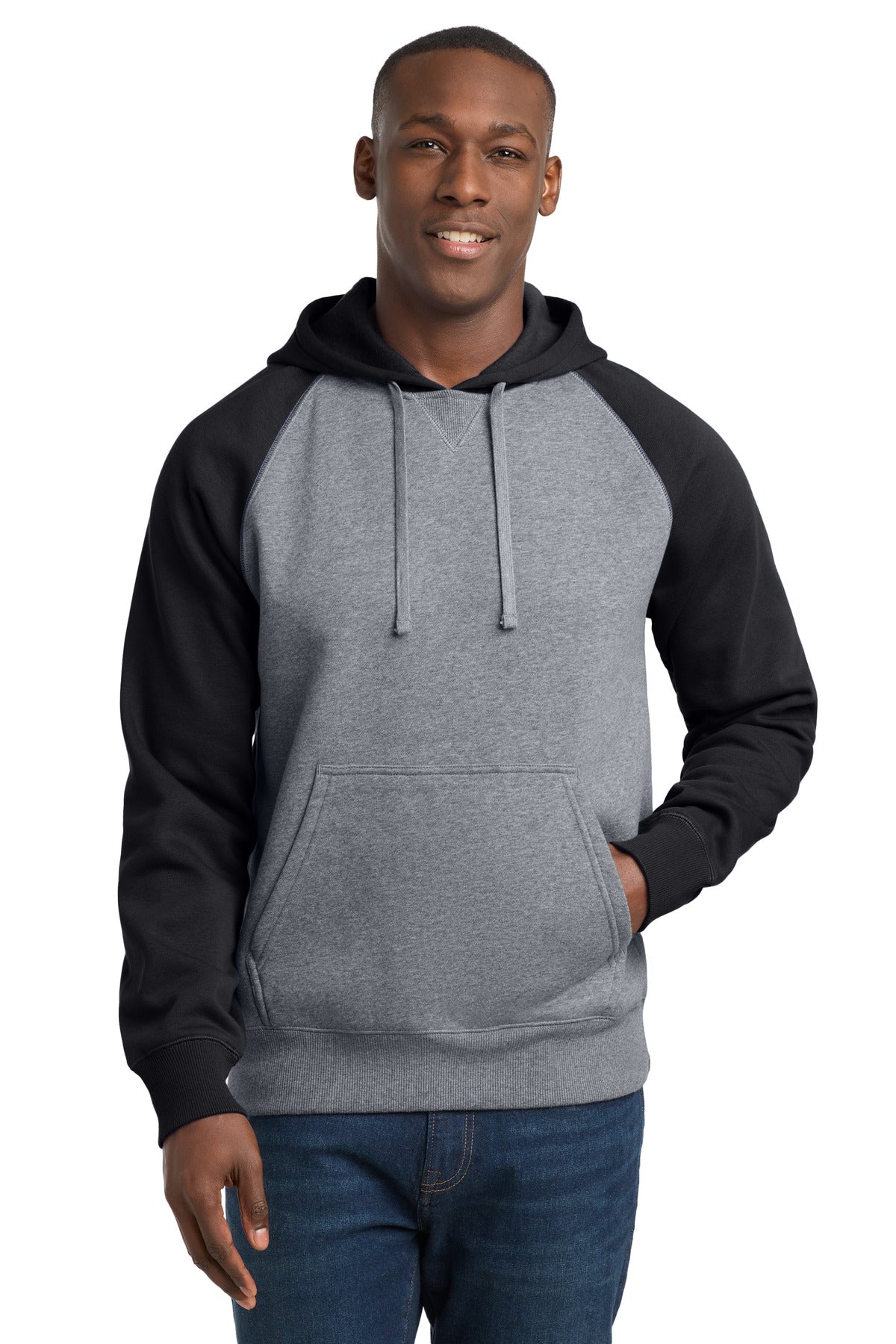 Sport-Tek® Raglan Colorblock Pullover Hooded Sweatshirt. ST267