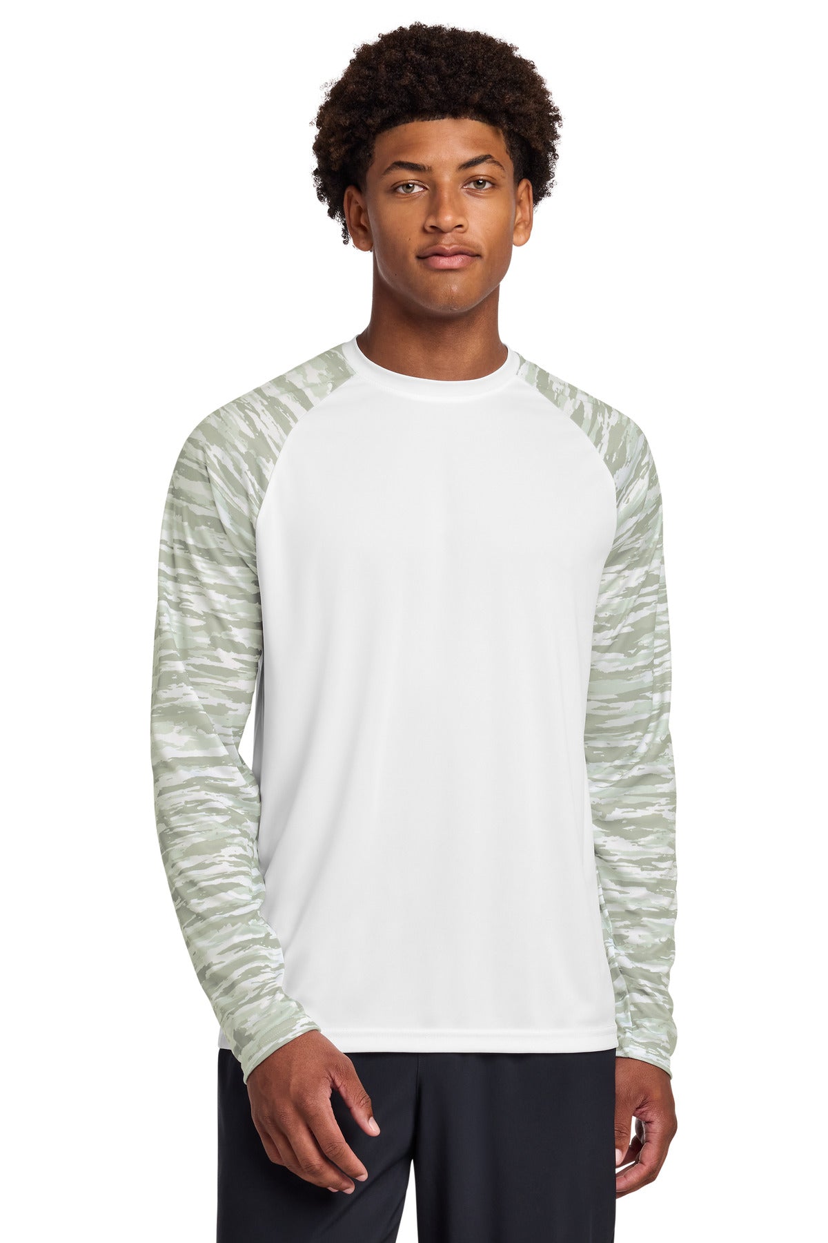 Sport-Tek® Drift Camo Colorblock Long Sleeve Tee ST376LS
