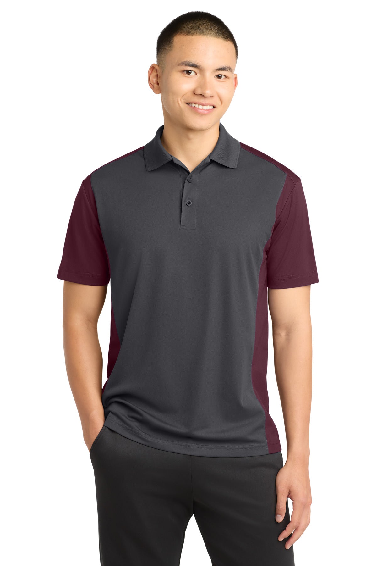 Sport-Tek® Colorblock Micropique Sport-Wick® Polo. ST652