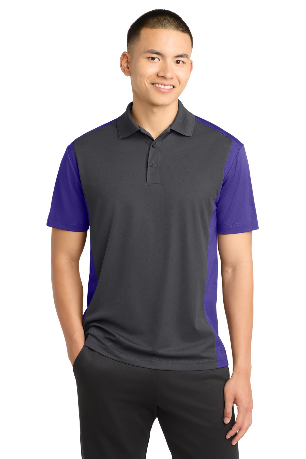 Sport-Tek® Colorblock Micropique Sport-Wick® Polo. ST652