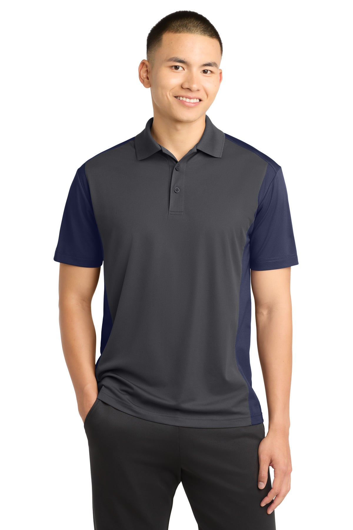 Sport-Tek® Colorblock Micropique Sport-Wick® Polo. ST652
