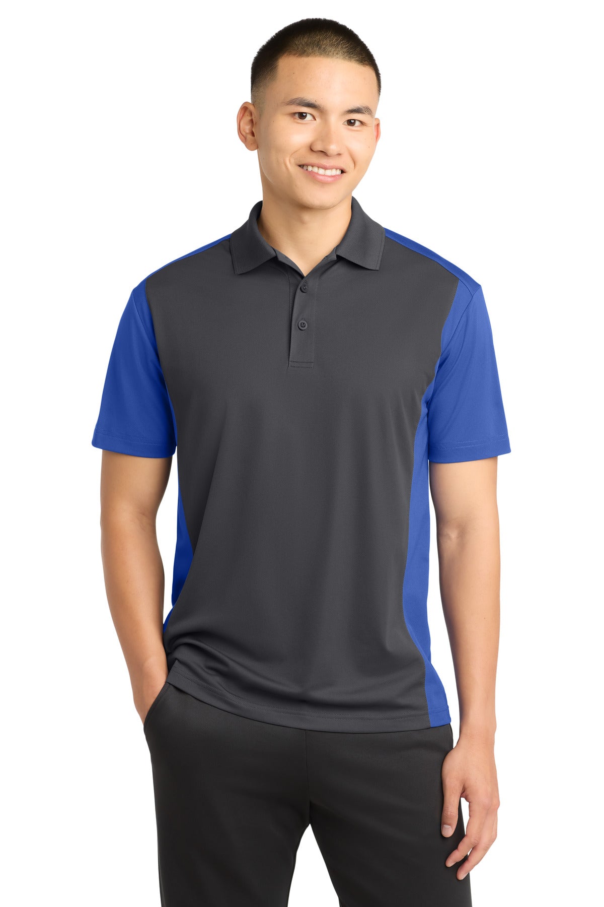 Sport-Tek® Colorblock Micropique Sport-Wick® Polo. ST652