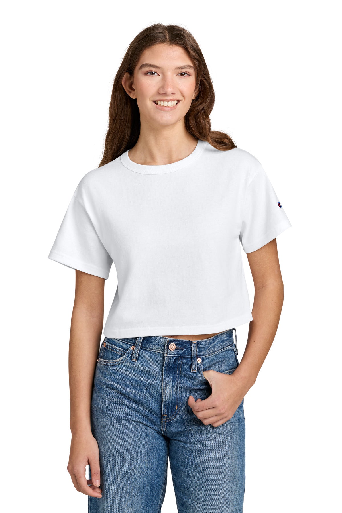 Champion® Women's Cropped Heritage Tee T453W