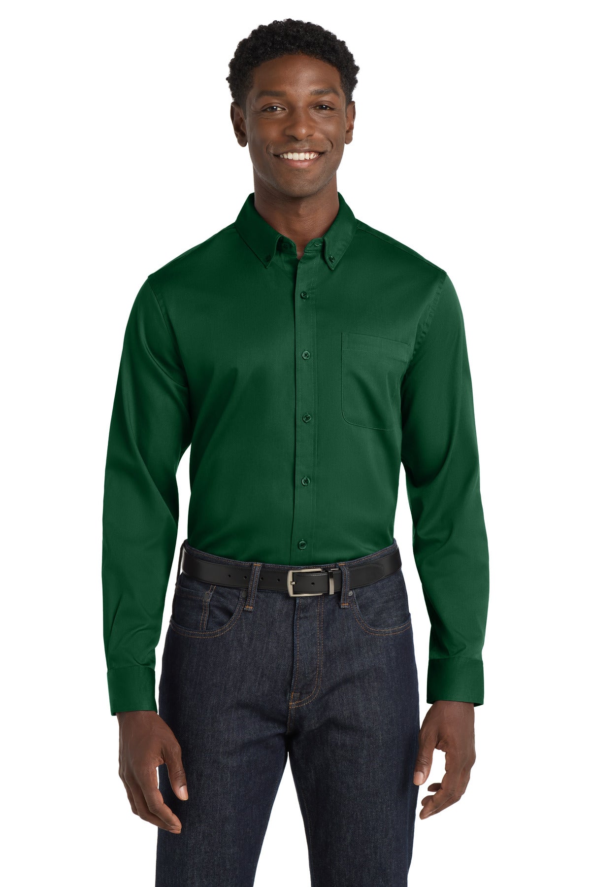 Port Authority® Long Sleeve SuperPro React™ Twill Shirt. W808