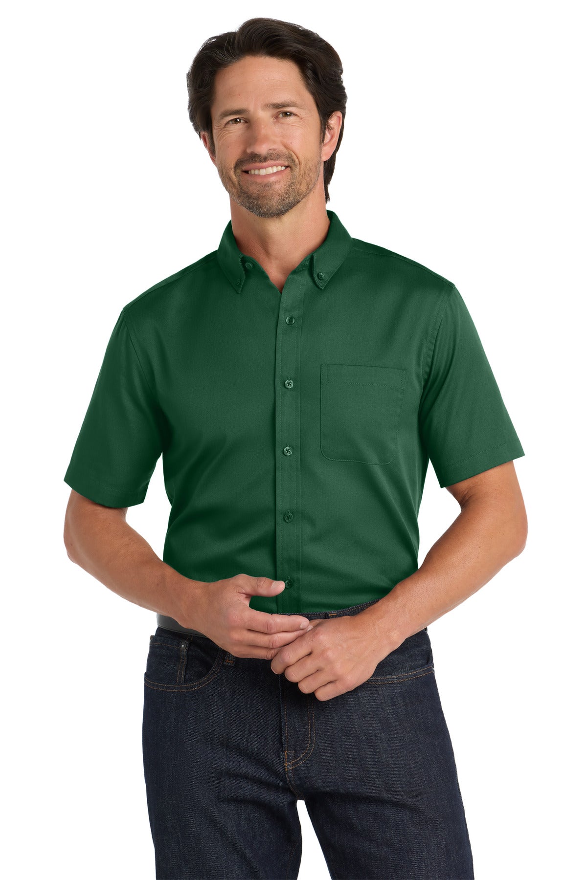 Port Authority® Short Sleeve SuperPro React™ Twill Shirt. W809