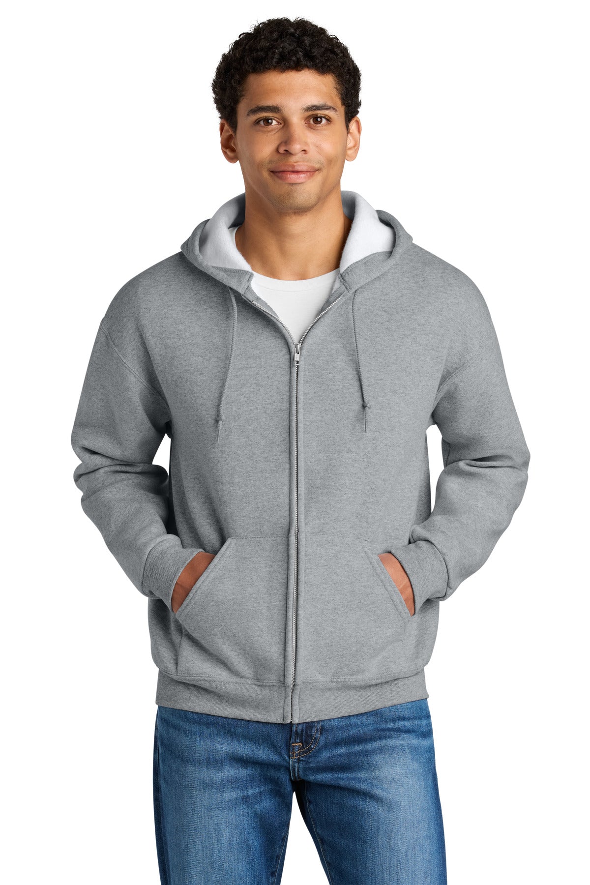 Jerzees Rugged Unisex Full-Zip Hooded Sweatshirt